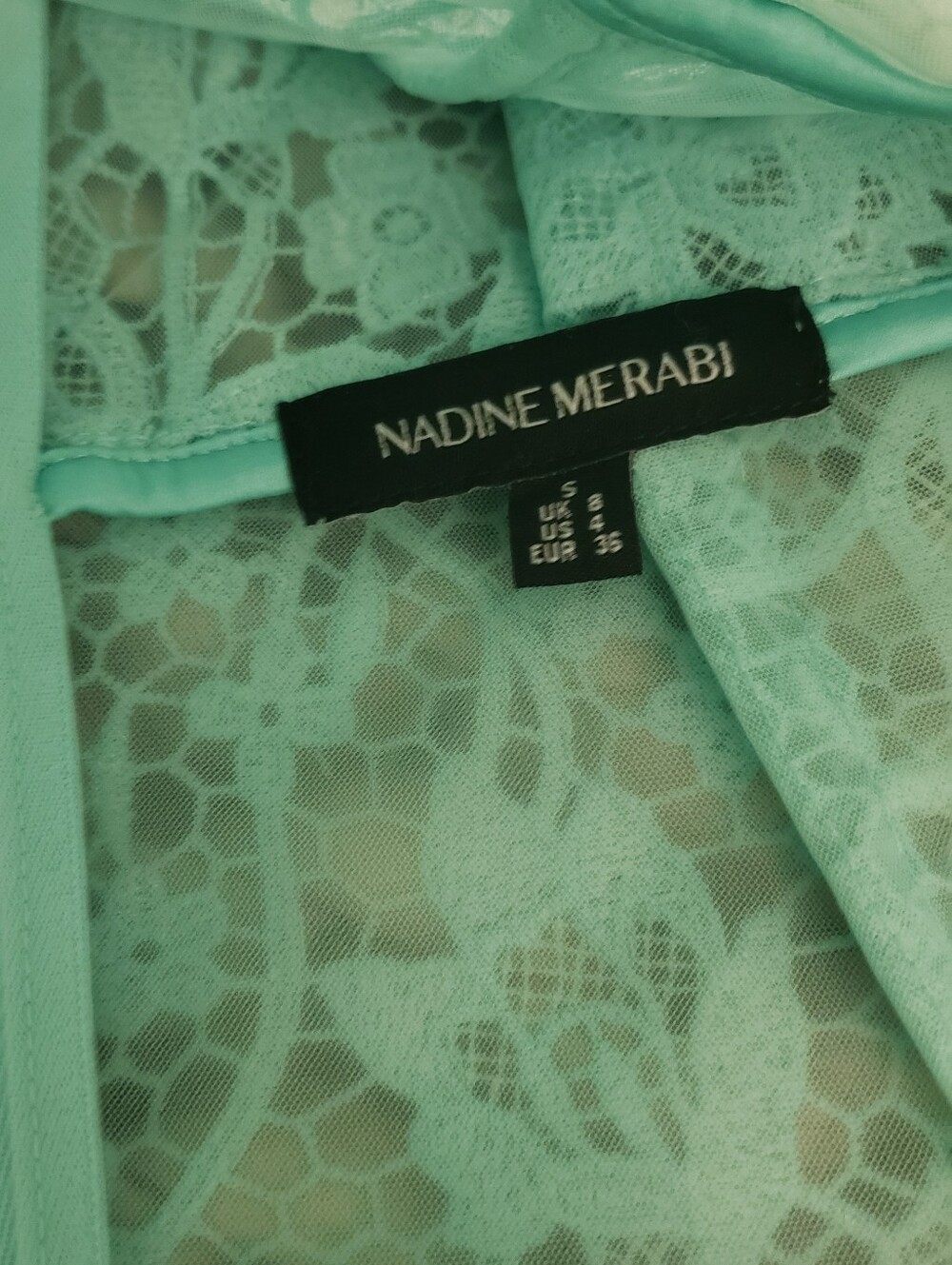NADINE MERABI MILLA MINT LACE MINI DRESS - Picture 5 of 10